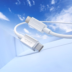 Кабель USB C на USB C Hoco 3A 60W 1 m X107 белый