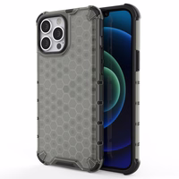 Honeycomb Case soomuskaitse TPU kaitsekattega iPhone 13 Pro Max jaoks must