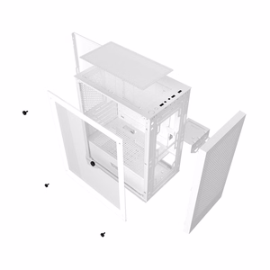 Darkflash M305 arvutikorpus ilma ventilaatoriteta (valge)