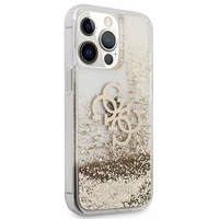 Guess 4G Big Liquid Glitter ümbris jaoks iPhone 13 Pro Max 6.7" - kuldne
