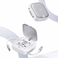 USAMS Kaabel väljarullitav 3w1 karbiga MicroUSB/USB-C/Lightning 60W terasest SJ650USB01 (US-SJ650)