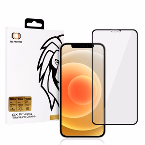 Karastatud klaas Tel Protect 10X Privacy Titanium jaoks Iphone 12/12 Pro