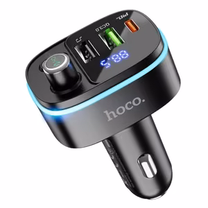 Автомобильный bluetooth-трансмиттер Hoco 2 x USB A + USB C QC3.0 PD 20W E62 черный