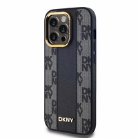 DKNY Leather Checkered Mono Pattern MagSafe Ümbris jaoks iPhone 14 Pro Max - Must