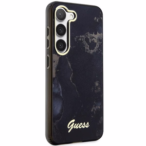 Guess GUHCS23MHTMRSK S23+ S916 чёрный/чёрный жёсткий чехол Golden Marble Collection