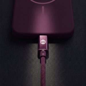 Forever Vibe kaabel USB-C - USB-C 1,0 m 60W tume kirsipunane