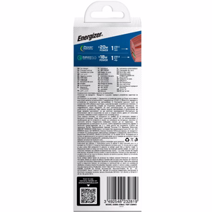 Energizer Ultimate D38WO autolaadija, USB-C + USB-A, 38 W PD + QC 3,0, pähklipuu mustriga