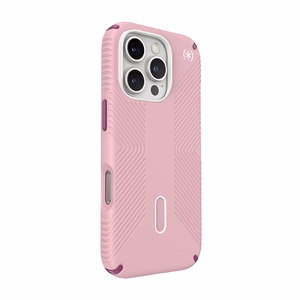 Speck Presidio2 Grip ClickLock & MagSafe ümbris seadmele iPhone 16 Pro, Wednesday Pink / Boysenberry Purple / valge