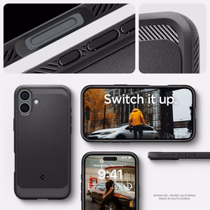 SPIGEN ümbris RUGGED ARMOR MAG compatible with MagSafe jaoks IPHONE 16 matte must