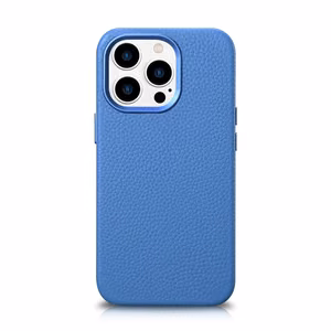 iCarer Litchi Premium nahkkott iPhone 14 Pro Max magnetiline nahkkott MagSafe helesinine (WMI14220712-LB)