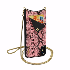 BAG - SNAKE Leather Ümbris - IPHONE XS MAX Roosa
