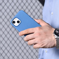 iCarer Litchi Premium nahkkott iPhone 14 Magnetic Leather Case MagSafe helesinine (WMI14220709-LB)