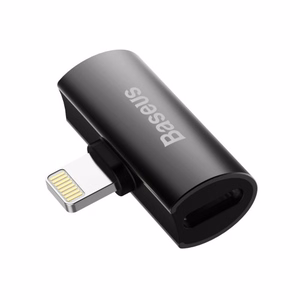 Adapter Baseus L46 must (sisend Lightning / väljund 2x Lightning)