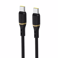 Dudao L25C USB-C kaabel 1m 60W pehme silikoonpunutisega - must