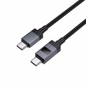 Kaabel USB C to USB C Hoco 3A 60W with display 1 m X118 must