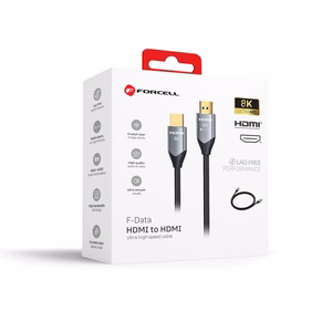 Kaabel HDMI 2.1 Forcell Cafule 8K 60Hz / 4K 120Hz - Ultra High Speed, HDR, eARC, VRR, 48Gbps 2 m must