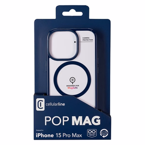 Cellularline Pop Mag ümbris seadmele iPhone 15 Pro Max, MagSafe'iga ühilduv, sinine