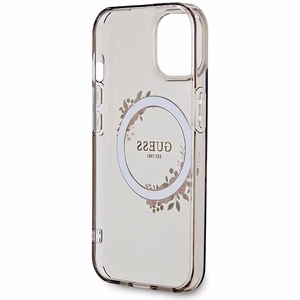 Guess IML Flowers Wreath MagSafe ümbris jaoks iPhone 15 / 14 / 13 - must