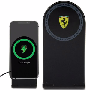 Ferrari Printed Logo MagSafe складное 2 в 1 15W индуктивное зарядное устройство - чёрный