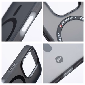 Ümbris jaoks iPhone 16 PLUS Forcell F-Protect Levels Dual Layer 4D technology compatible with Magsafe Military Drop-Test smoky must