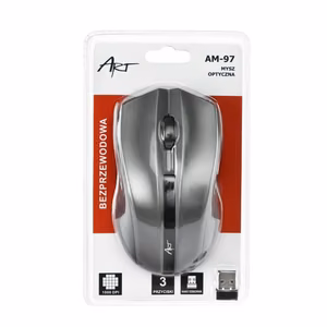 ART juhtmevaba computer hiir 2,4G 1000 dpi AM-97 hõbedane