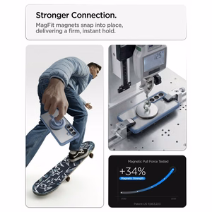 Spigen Ultra Hybrid Mag MagSafe Ümbris for Samsung Galaxy S26 - Clear sinine