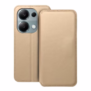 DUAL POCKET Book ümbris jaoks XIAOMI Redmi Note 13 Pro 4G kuldne