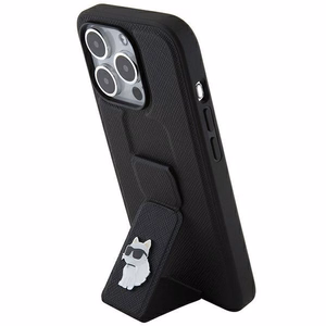 Karl Lagerfeld Gripstand Saffiano Choupette Pins ümbris jaoks iPhone 14 Pro Max - must
