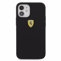 Ferrari FESSIHCP12SBK iPhone 12 mini 5.4" must/must kõvakesta On Track Silicone
