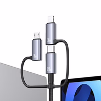 USAMS Kaabel 240W 6w1 Fast charging 1,2m Data Cable Aluminium Alloy Sufeng Seria 2M (SJ737)