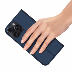 DUX DUCIS wallet ümbris SKIN PRO jaoks IPHONE 16 Pro Max sinine