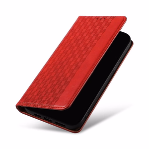 Magnet rihmaga ümbris iPhone 14 Pro Max Flip Wallet Mini Lanyard Stand Punane