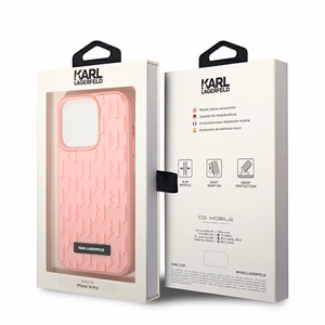 Karl Lagerfeld KLHCP14LRUPKLPP iPhone 14 Pro 6,1" kõvakott różowy/pink 3D Monogram