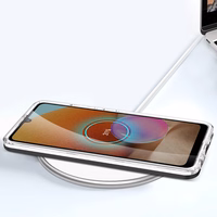 Läbipaistev 3in1 ümbris Samsung Galaxy A32 5G Frame Gel Cover Must