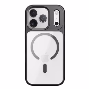 Rock Guard Lens Protection Series Magnetic Ümbris jaoks Iphone 17 Pro Max läbipaistev-must