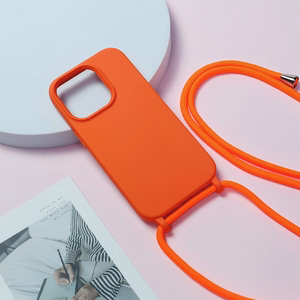 Strap Silicone Ümbris jaoks Iphone 13 Pro Max design 1 oranž