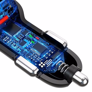 Autolaadija Dudao R7S QC3.0 Quick Charge 18W must (pordid: 3xUSB)