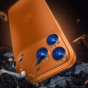 Karastatud klaas Tel Protect 95% AR+AF, täismetallist kaamerakaitse iPhone 17 Pro Max kaamerale, sinine (kaameraplokk)