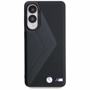 BMW Leather Oversized Stripes MagSafe ümbris jaoks Samsung Galaxy S25 Edge - must