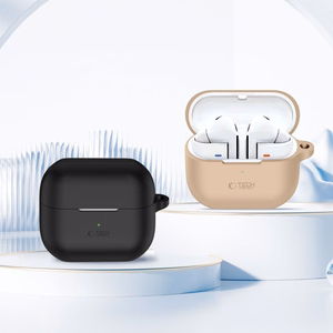 Tech-Protect Silicone Hook Ümbris jaoks Samsung Galaxy Buds 3 / 3 Pro - Must
