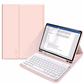 Tech-Protect SC Pen + Keyboard Ümbris with Keyboard jaoks iPad 10.9" 2022 - roosa