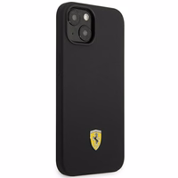Ferrari FEHCP14SSIBBK iPhone 14 6.1" must/must hardcase Silicone Metal Logo