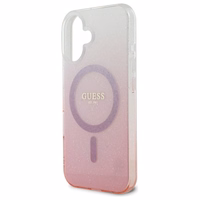 Guess IML Glitter Gradient MagSafe iPhone 16 Plus Ümbris - roosa