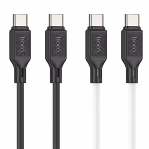 Кабель USB C - USB C Hoco 3A 60W 1 m X90 чёрный