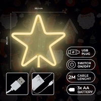 Neon LED jõulutäht soe valge FLNE22 Forever Light