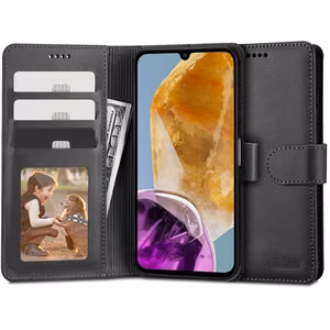 Tech-Protect Wallet Ümbris jaoks Samsung Galaxy M15 5G - must