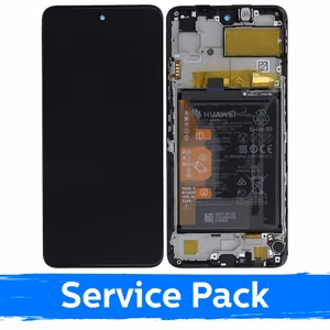 LCD ekraan ühilduv Huawei P Smart 2021 / Honor Y7a / Honor 10X Lite must raamiga (Service Pack)
