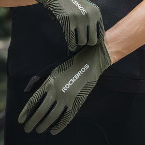 Rockbros cycling gloves spring/summer/autumn, full, size: XXL - green
