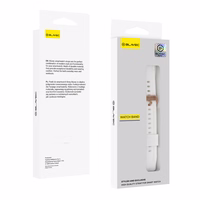 Blavec Universal watch band jaoks W-17 Amber 18mm silicone valge