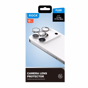 Rock Закалённое стекло Pure Series Camera Lens на камеру для iPhone 17 (линз 2 штуки) чёрное